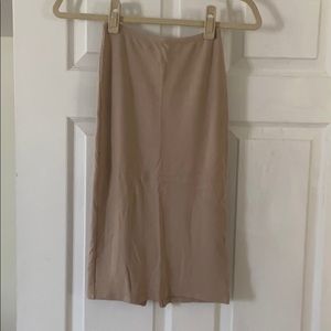 Nude Midi Skirt